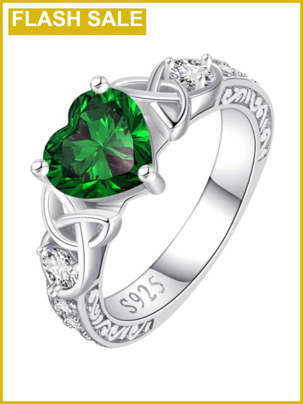 Heart Shaped Moissanite Promise Ring 2CT Sterling Silver